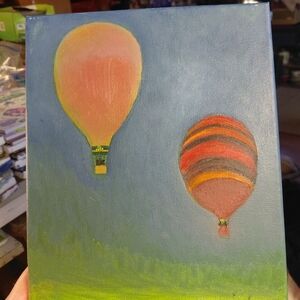Whimsical Hot Air Balloon Canvas Art